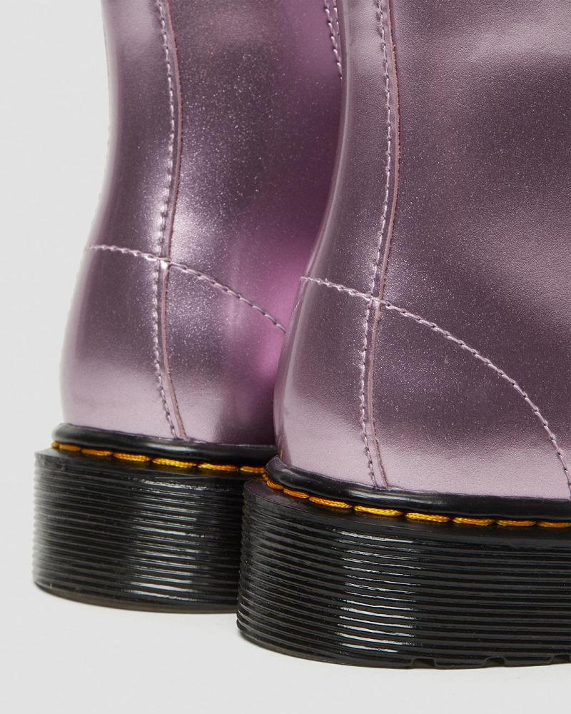 Dr Martens Junior 1460 Metallic Snørestøvletter Barn Rosa | Norge 141WNB
